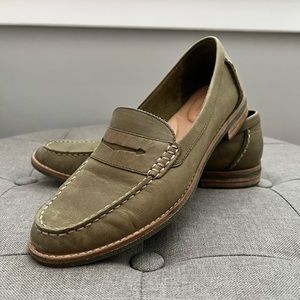 Sperry Seaport Penny Leather Loafer, Olive Green